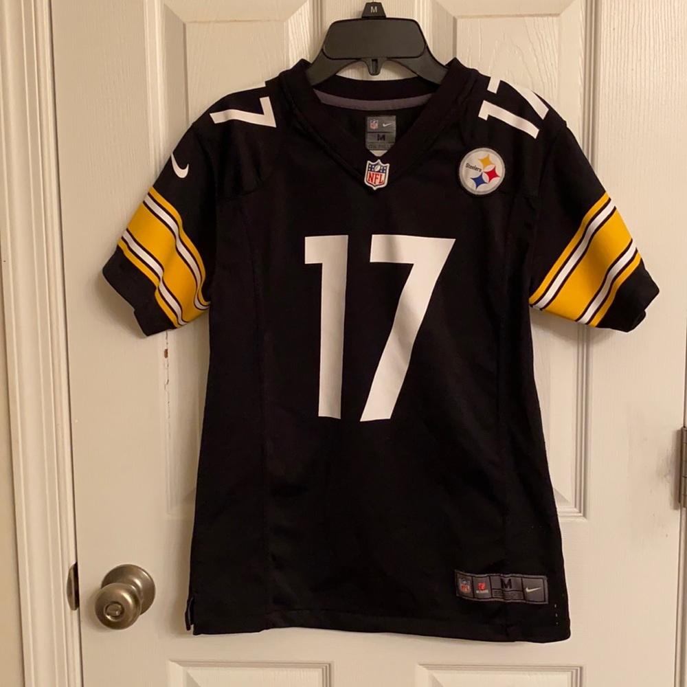 NFL Pittsburgh Steelers Black On Field Football Jersey #17 Wallace Medium 10-12